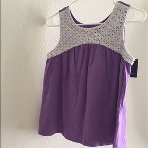 Lands End sleeveless Lavender shirt